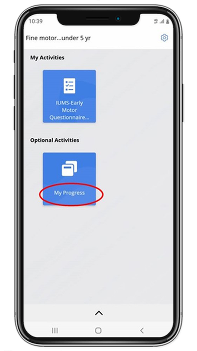 My Progress button on the participant's study home page.