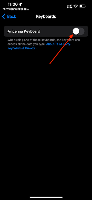 Enable keyboard toggle