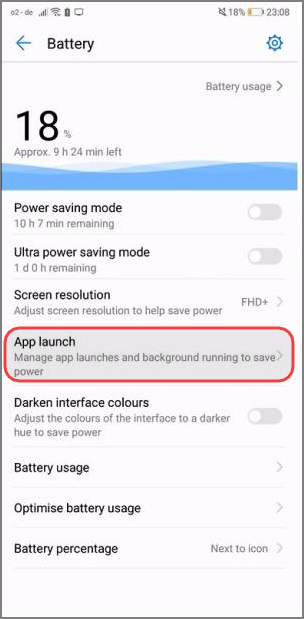 Battery Screen