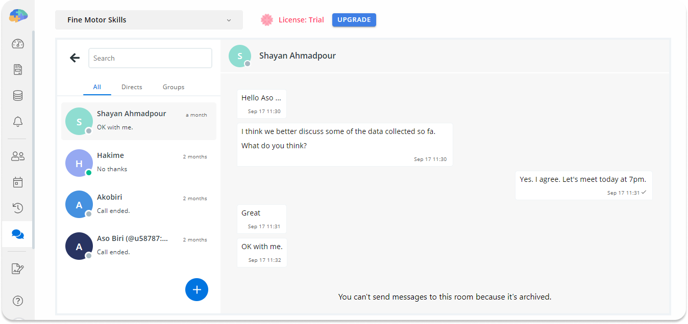An archived chat room