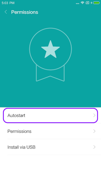 Autostart Screen